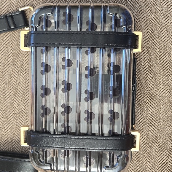 Disney Mickey Mouse Clear 7" x 5" Zip and Snap Purse with Adjustable Strap - Picture 2 of 9